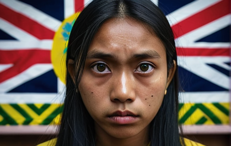 **
"Close-up, slightly dramatic portrait of a concerned Malaysian influencer looking directly at the viewer, with a blurred background showing subtle hints of a community center or school. The lighting should be soft but impactful, emphasizing the influencer's expression of worry and determination to educate about the dangers of drugs like ganja and methamphetamine in Fiji. Add a small Malaysian flag pin on their clothing."
**