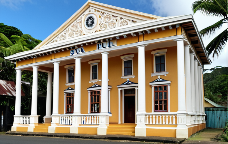 **
A colonial-era building in Suva, Fiji, standing tall, representing the lasting impact of British architecture and administration.
**