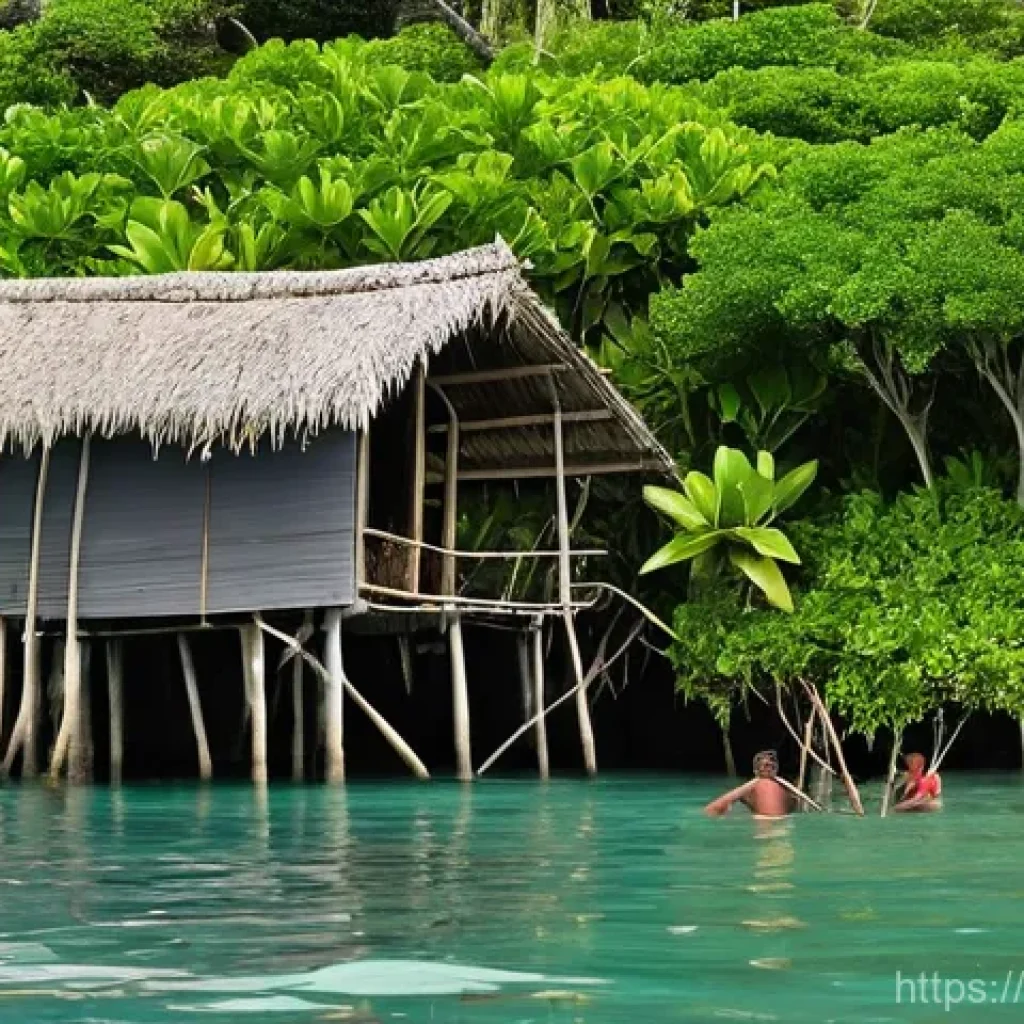 피지의 환경 보호 정책 - **"A vibrant community effort in a Fijian coastal village. Focus on a group of diverse Fijian people...