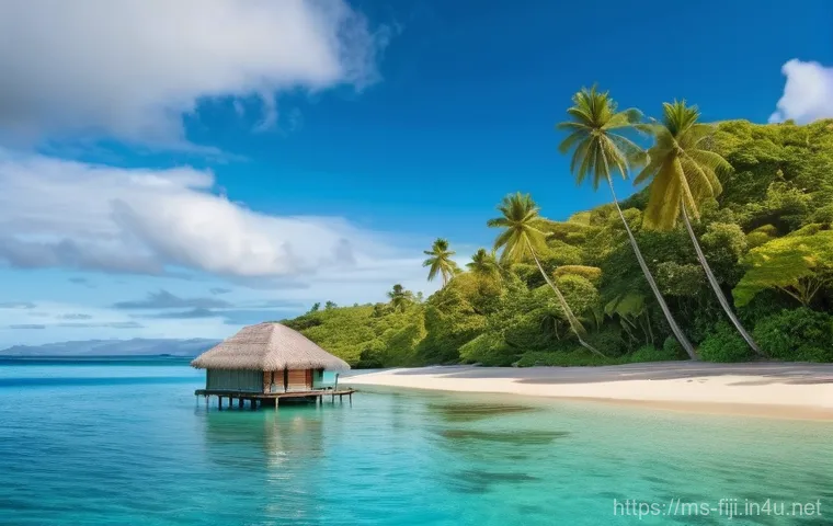 피지 여행 시 백신 접종 필요 여부 - **Paradise Beach Bliss in Fiji**
A wide shot of a pristine, white sandy beach in Fiji under a cl...